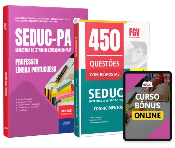 Capa da Combo SEDUC-PA 2026 - Professor - Língua Portuguesa (digital ou impresso)