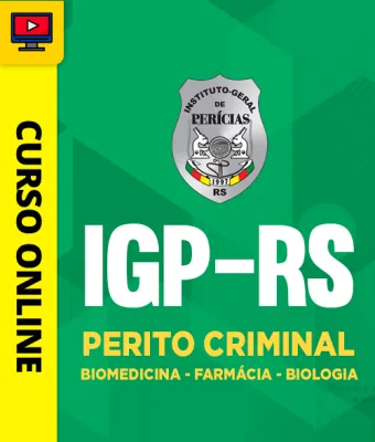 Capa da Curso IGP-RS - Perito Criminal - Biomedicina - Farmácia - Biologia