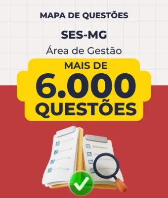 Capa da Mapa de Questões Online - SES-MG - Área de Gestão - 6 Mil Questões