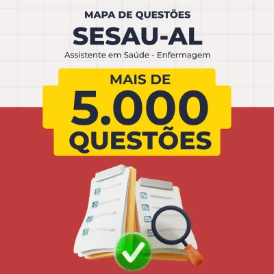 Capa da Mapa de Questões Online - SESAU-AL - Assistente em Saúde - Enfermagem - 5 Mil Questões