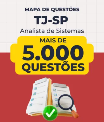 Capa da Mapa de Questões Online - TJ-SP - Analista de Sistemas Judiciário - 5 Mil Questões