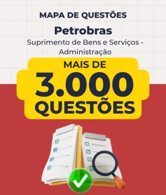 Capa da Mapa de Questões Online - Petrobras - Suprimento de Bens e Serviços - Administração - 3 Mil Questões
