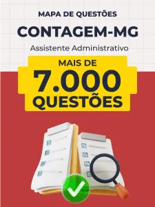 Capa da Mapa de Questões Online - Pref. Contagem-MG - Assistente Administrativo - 7 Mil Questões