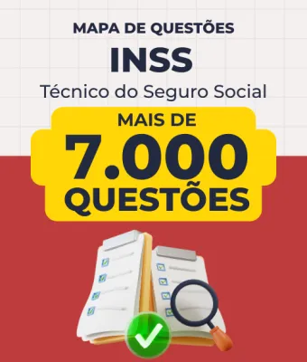 Capa da Mapa de Questões Online - INSS - Técnico do Seguro Social - 7 Mil Questões