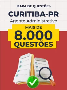 Capa da Mapa de Questões Online - Pref. Curitiba-PR - Agente Administrativo - 8 Mil Questões