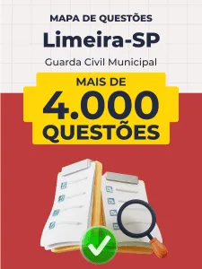 Capa da Mapa de Questões Online - Pref. Limeira-SP - Guarda Civil Municipal - 4 Mil Questões