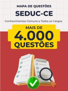 Capa da Mapa de Questões Online - SEDUC-CE - Conhecimentos Comuns a Todos os Cargos - 4 Mil Questões