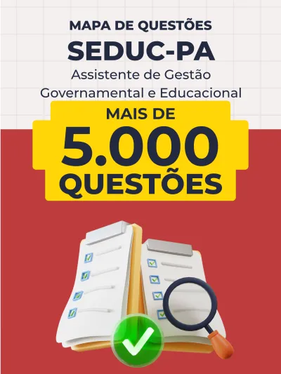 Capa da Mapa de Questões Online - SEDUC-PA - Assistente de Gestão Governamental e Educacional - 5 Mil Questões