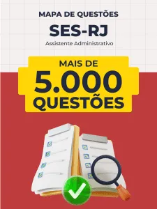 Capa da Mapa de Questões Online - SES-RJ - Assistente Administrativo de Saúde - 5 Mil Questões