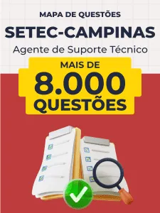 Capa da Mapa de Questões Online - SETEC-Campinas - Agente de Suporte Técnico - 8 Mil Questões