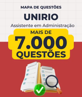 Capa da Mapa de Questões Online - UniRio - Assistente em Administração - 7 Mil Questões