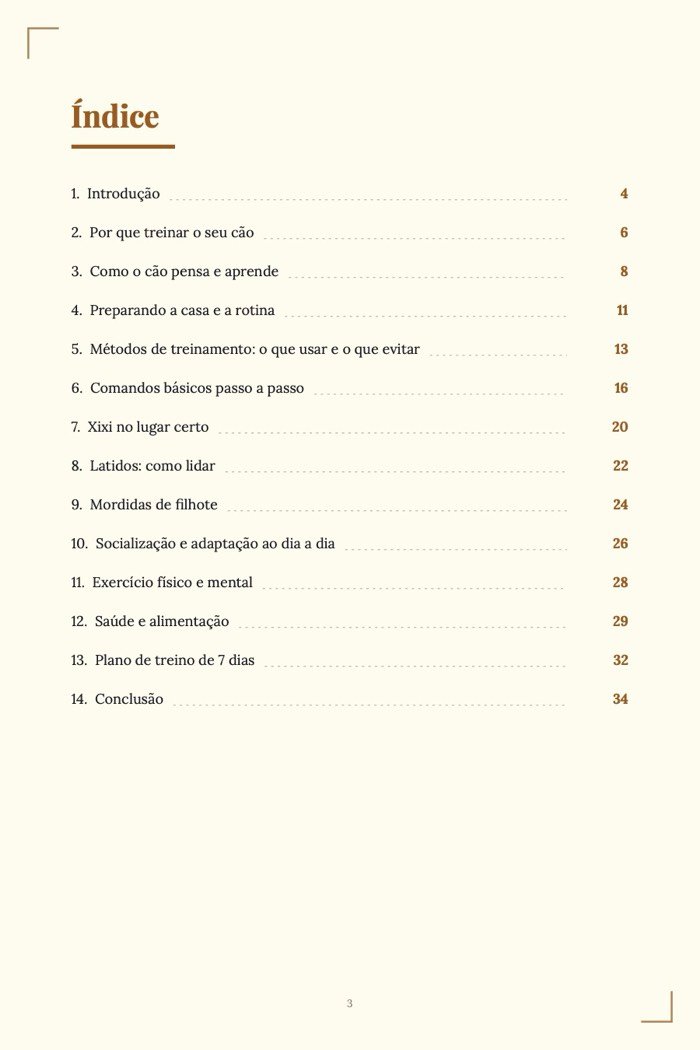 Página de exemplo 1 de Adestramento Fácil de Cães