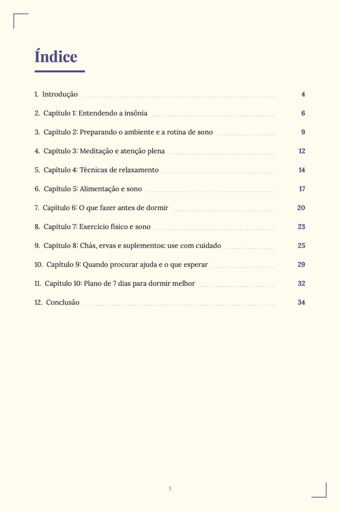 Página de exemplo 1 de Adeus, Insônia