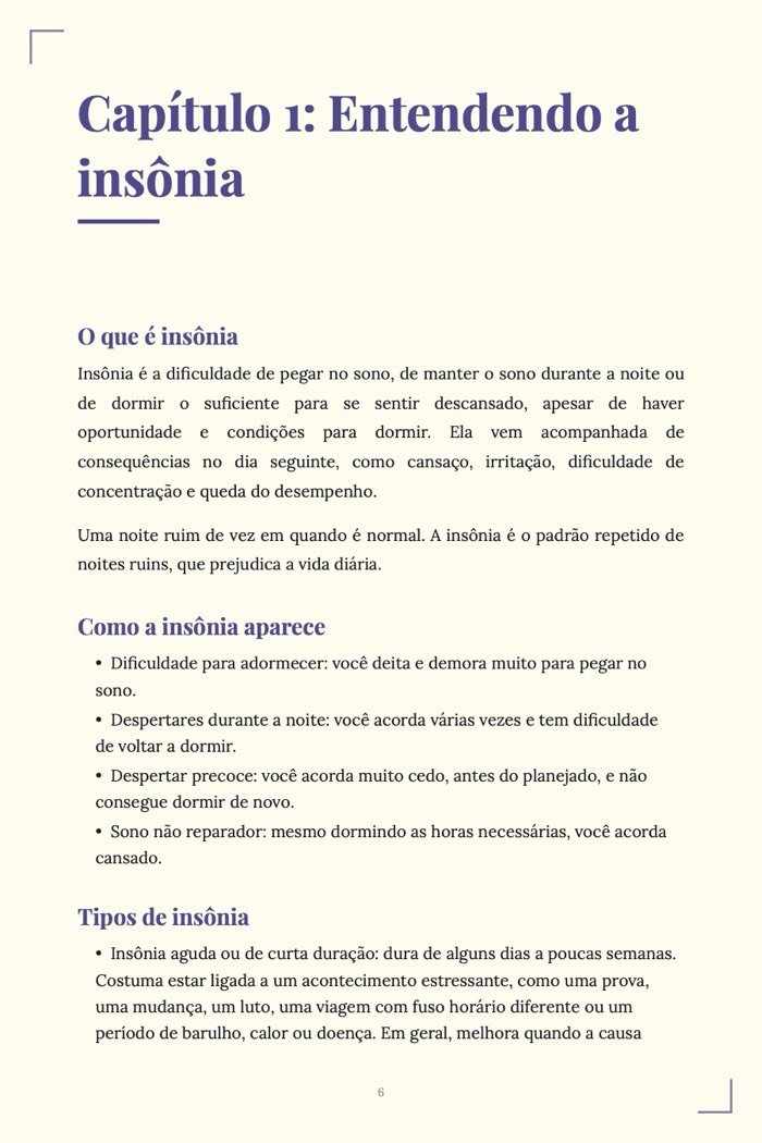 Página de exemplo 3 de Adeus, Insônia