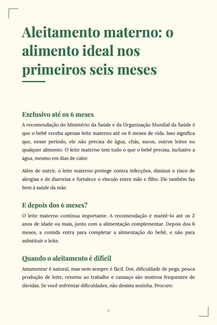 Página de exemplo 3 de Kit Mamãe e Bebê (2 e-books em PDF)