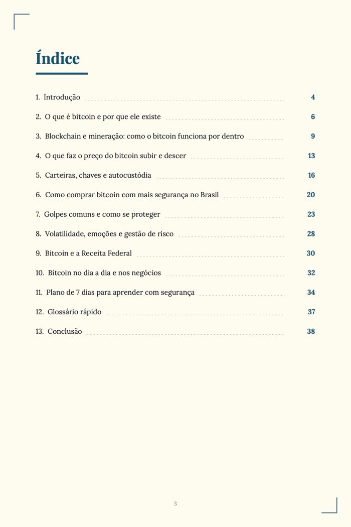 Página de exemplo 1 de Bitcoin para Iniciantes