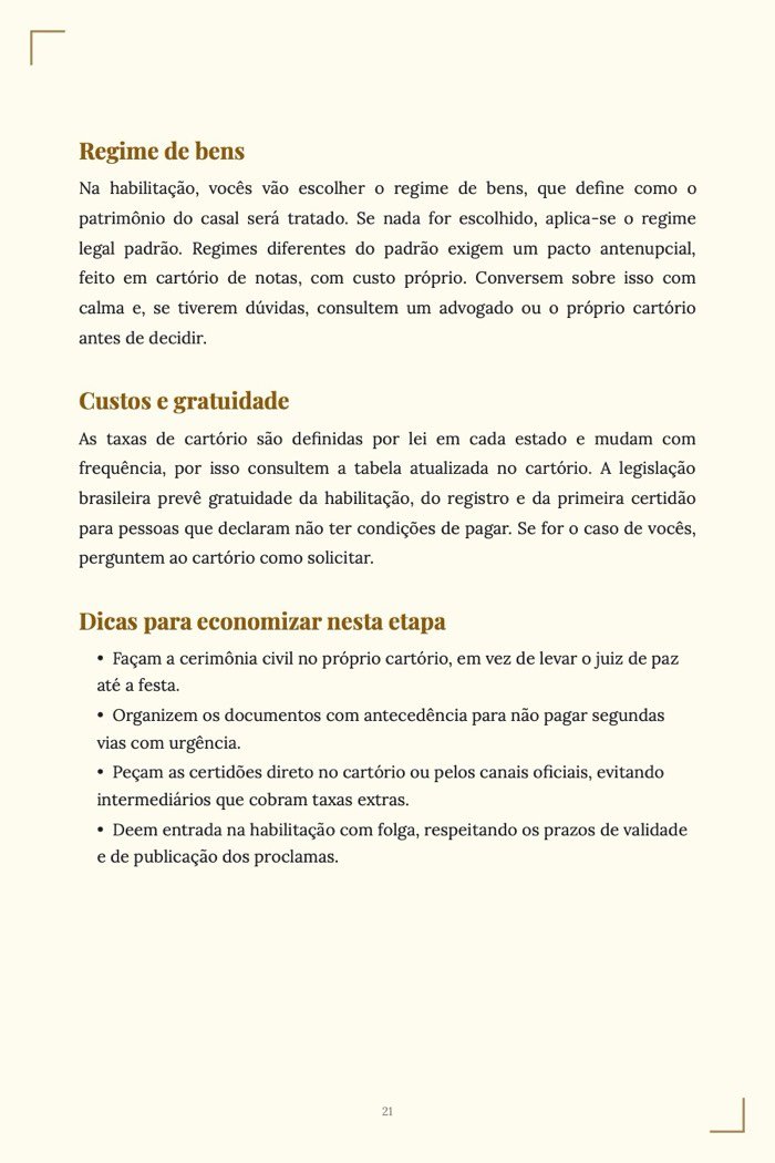 Página de exemplo 4 de Casamento Barato