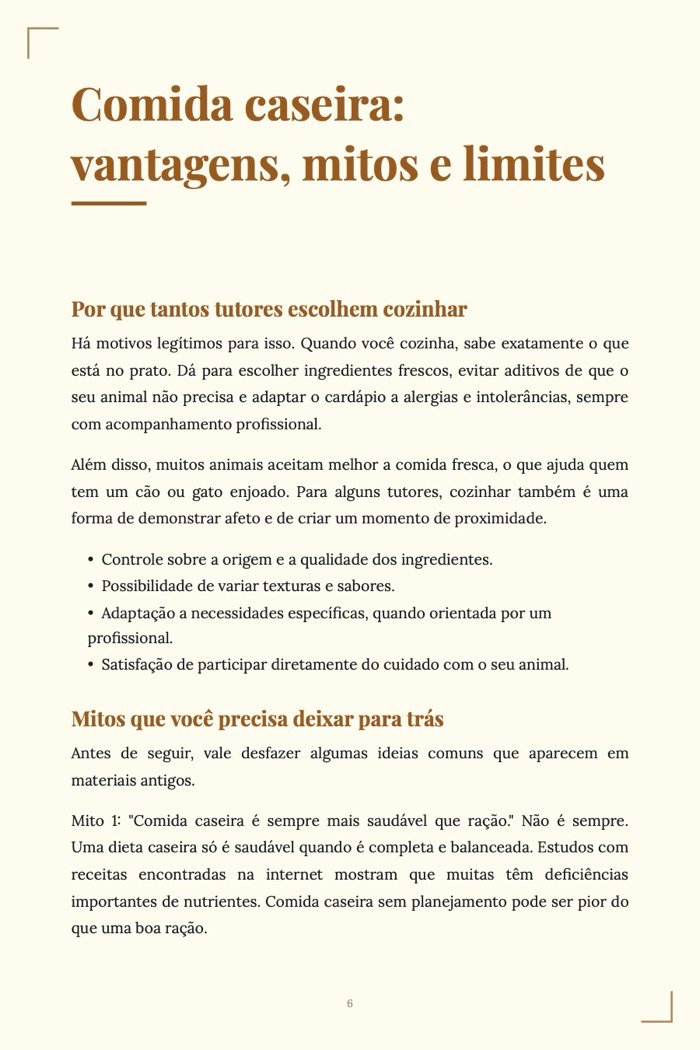 Página de exemplo 3 de Comida Caseira para Cachorro