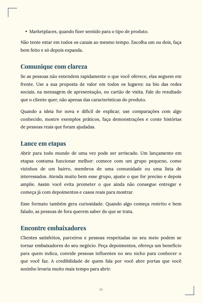 Página de exemplo 5 de Como Abrir um Negócio do Zero