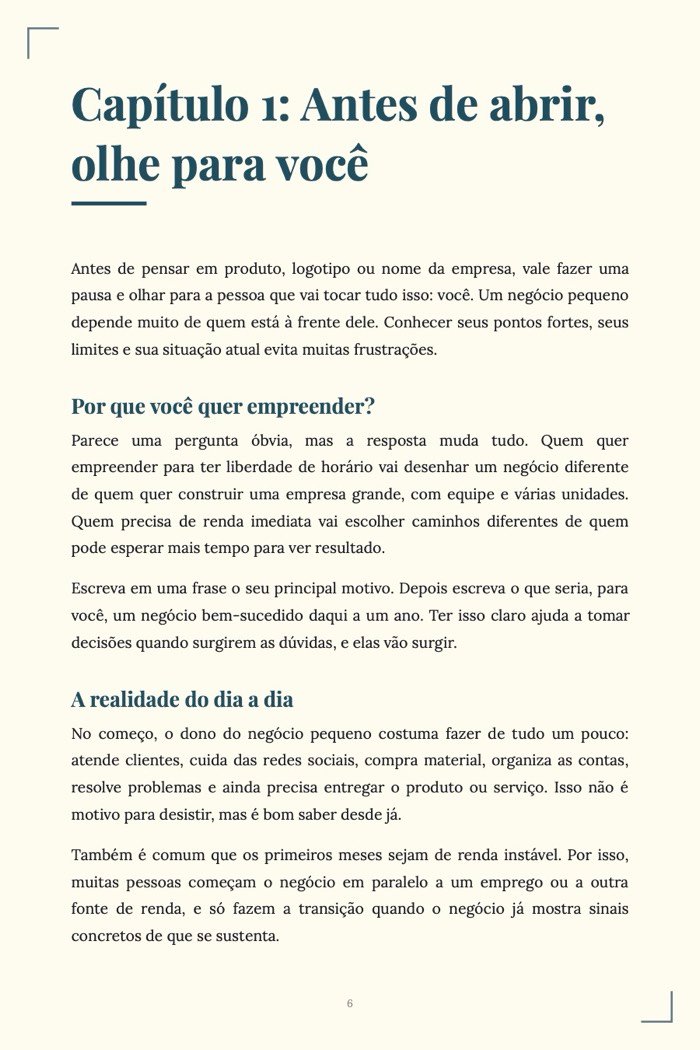 Página de exemplo 1 de Kit Empreendedor (3 e-books em PDF)