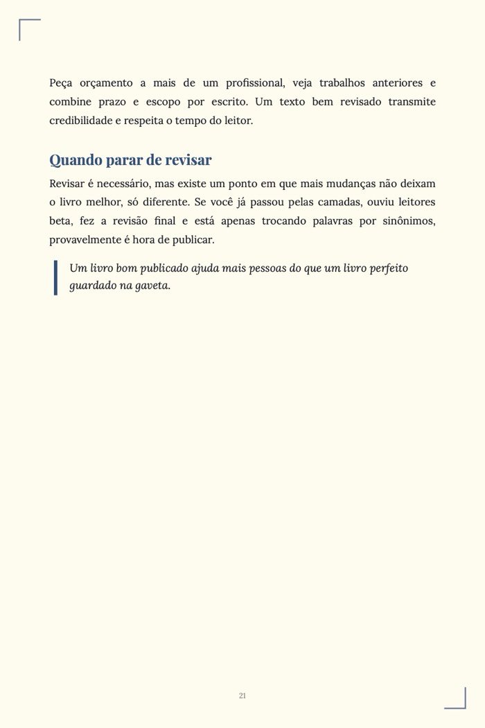 Página de exemplo 4 de Como Escrever um Livro