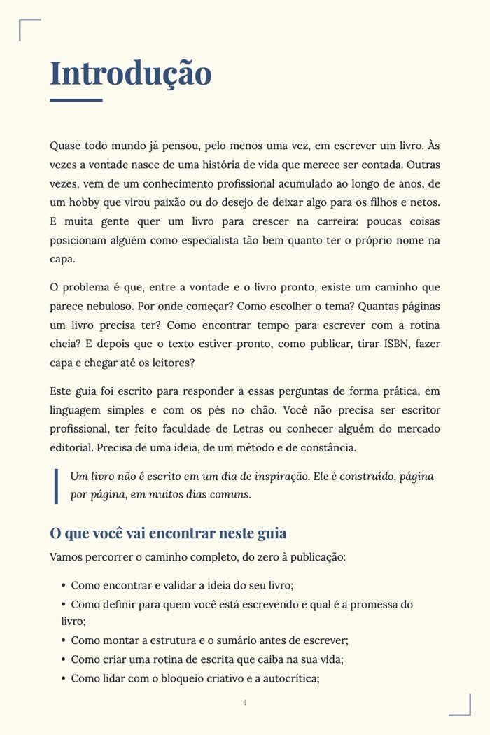 Página de exemplo 2 de Como Escrever um Livro