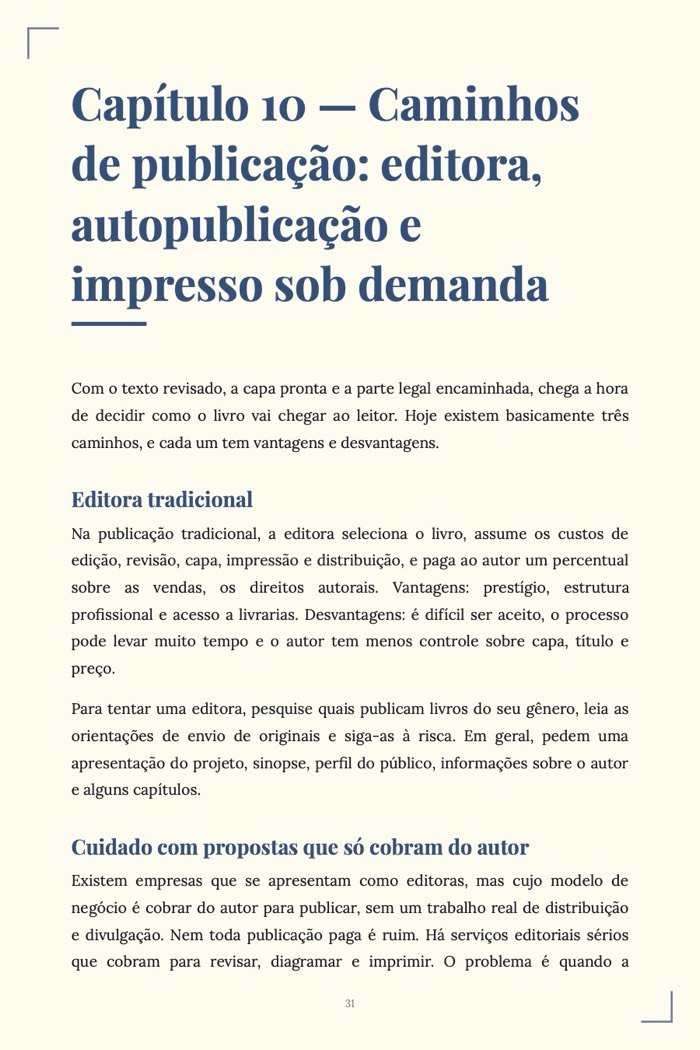Página de exemplo 5 de Como Escrever um Livro