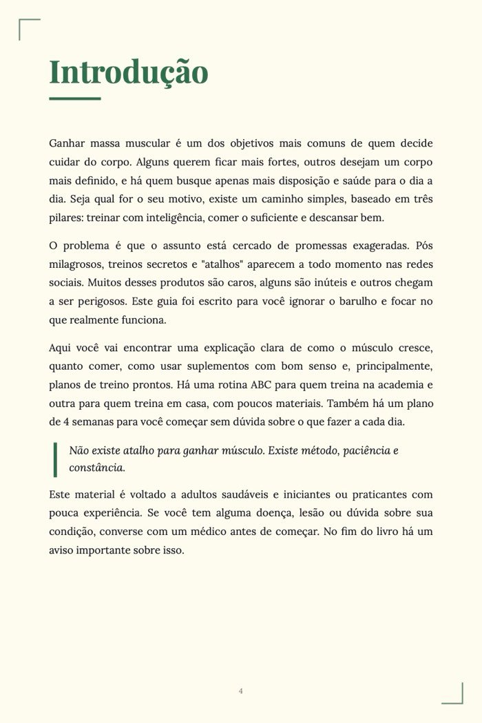 Página de exemplo 2 de Como Ganhar Massa Muscular