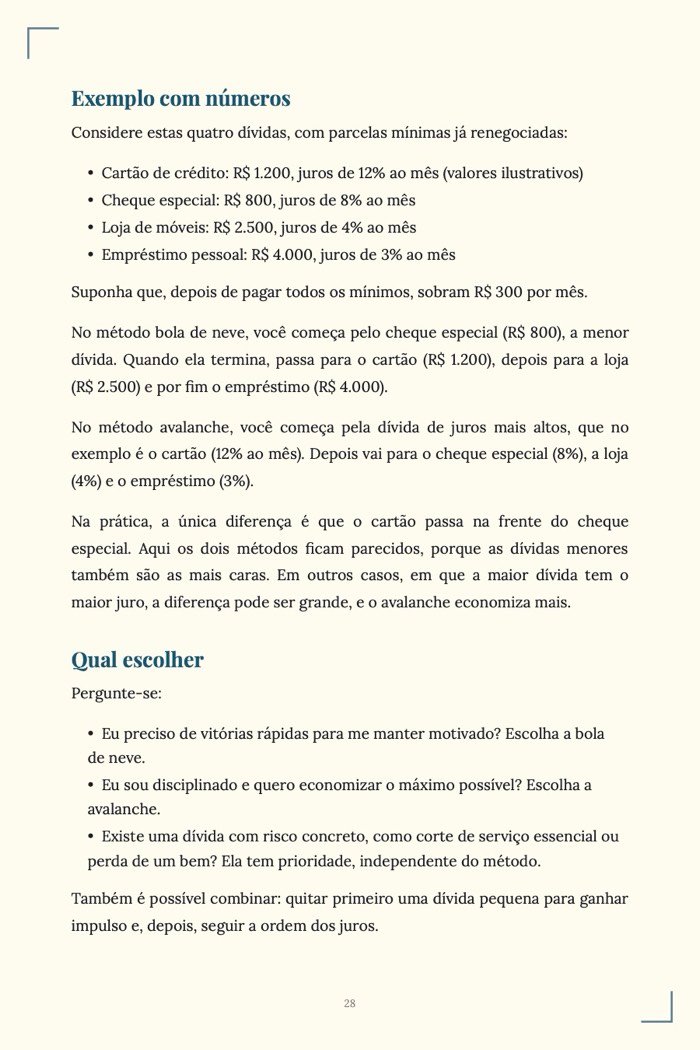 Página de exemplo 5 de Como Sair das Dívidas