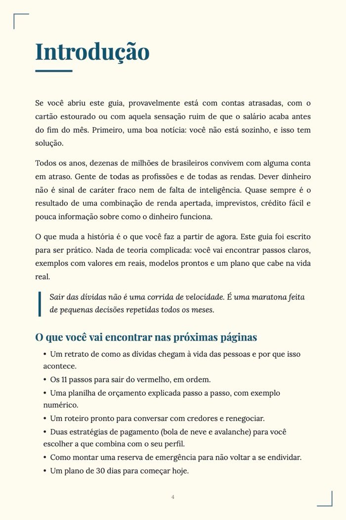 Página de exemplo 2 de Como Sair das Dívidas
