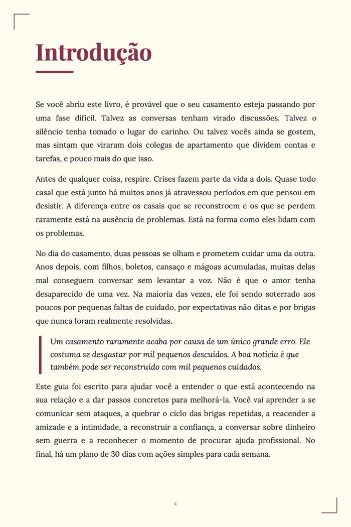 Página de exemplo 2 de Como Salvar o Casamento
