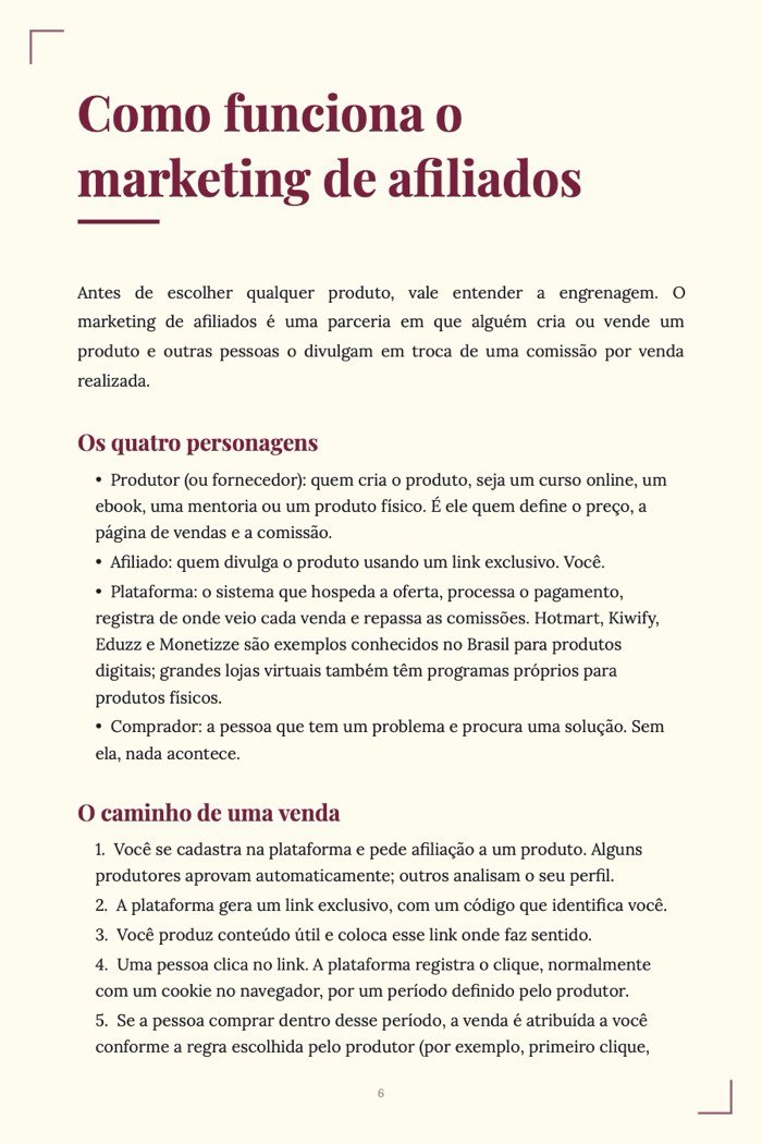 Página de exemplo 3 de Como Ser Afiliado