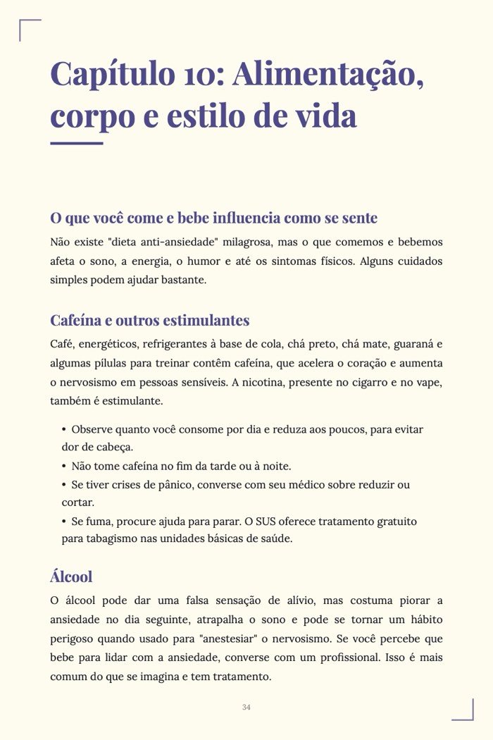 Página de exemplo 5 de Como Superar a Ansiedade