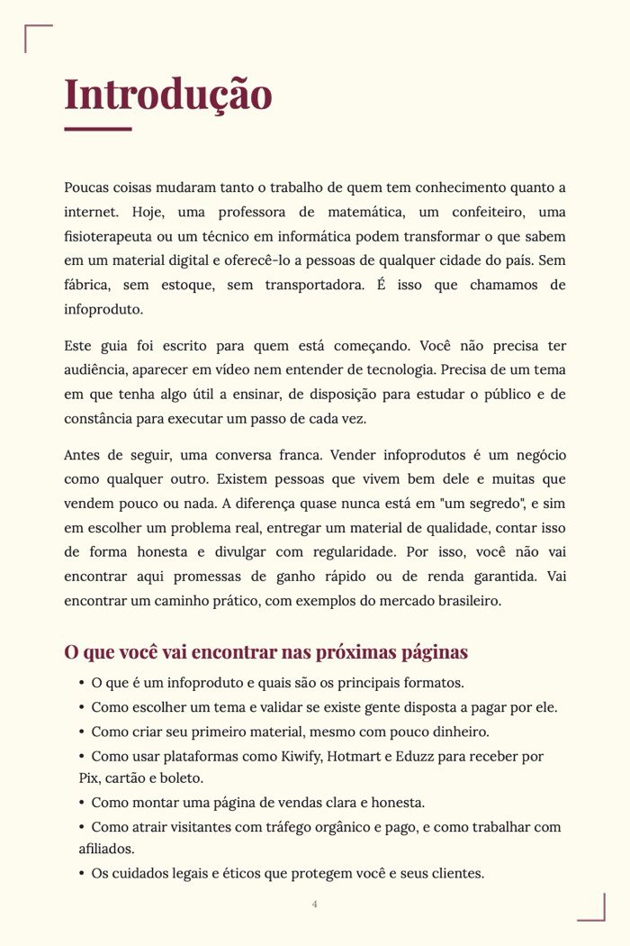 Página de exemplo 2 de Como Vender Infoprodutos