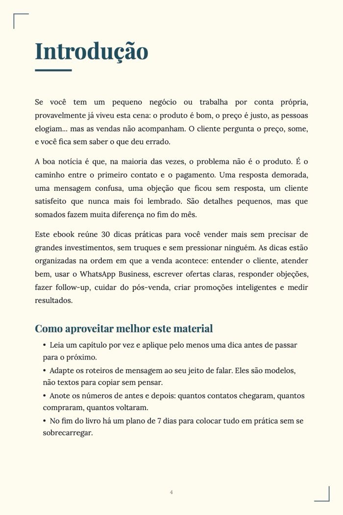 Página de exemplo 2 de Como Vender Mais