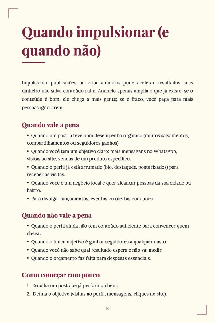 Página de exemplo 5 de Como Crescer nas Redes Sociais