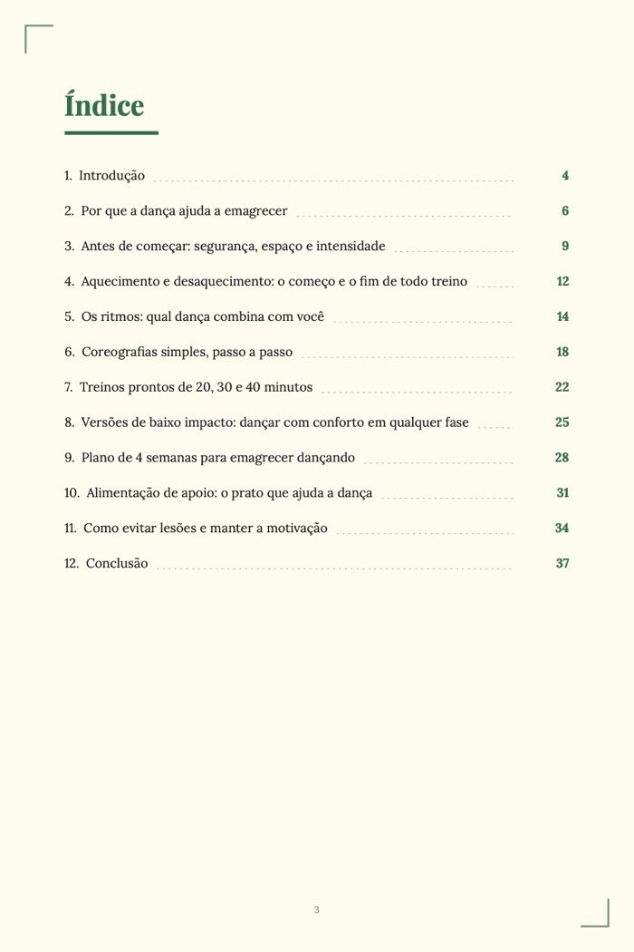 Página de exemplo 1 de Dança para Emagrecer