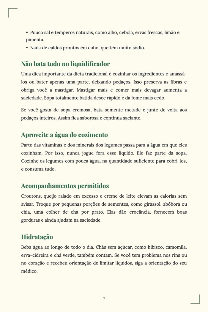 Página de exemplo 4 de Dieta da Sopa