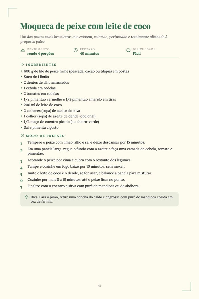 Página de exemplo 5 de Dieta Paleo