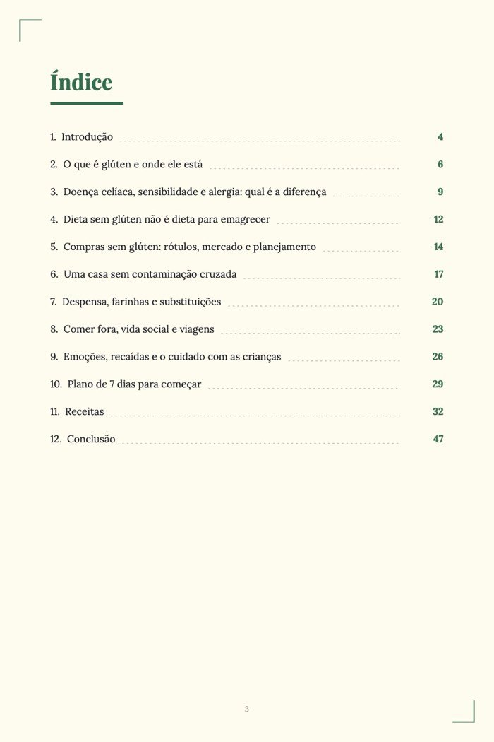 Página de exemplo 1 de Dieta Sem Glúten