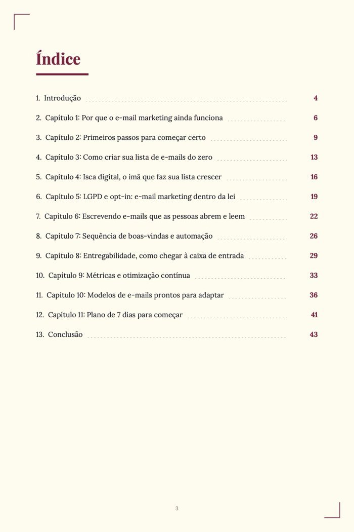Página de exemplo 1 de E-mail Marketing na Prática