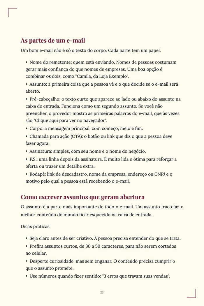 Página de exemplo 4 de E-mail Marketing na Prática