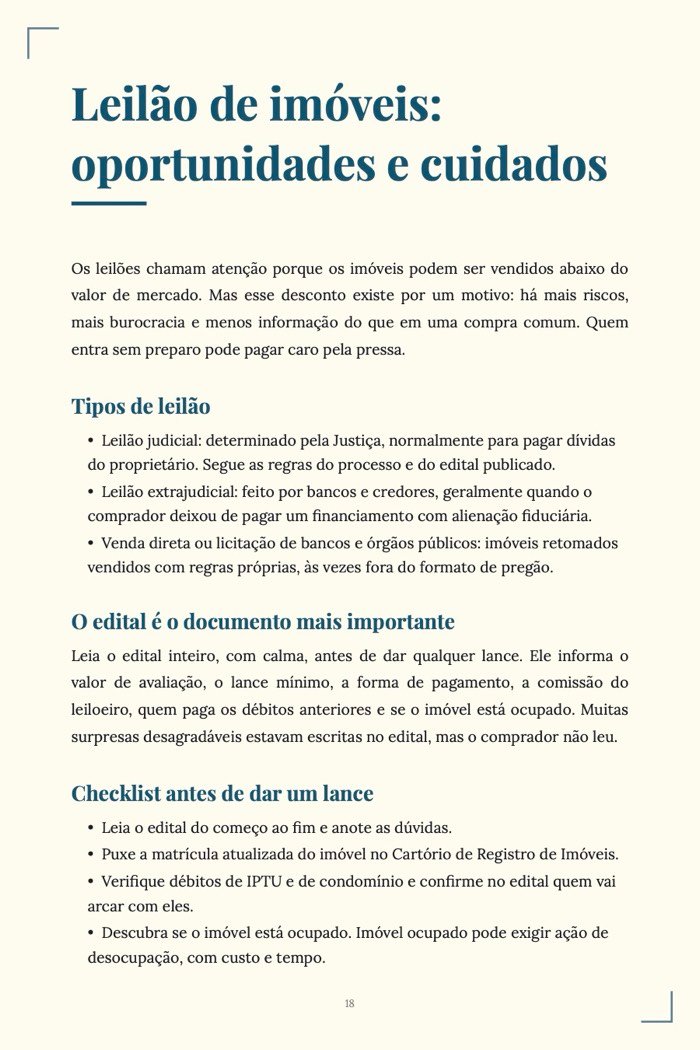 Página de exemplo 4 de Como Investir em Imóveis