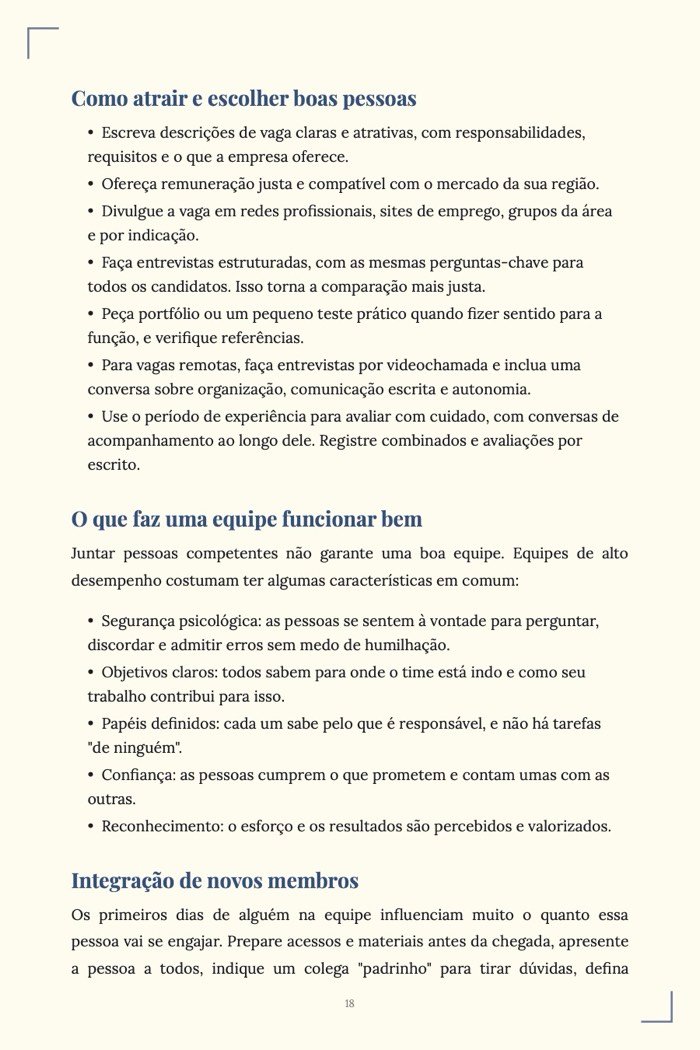 Página de exemplo 4 de Liderança na Prática