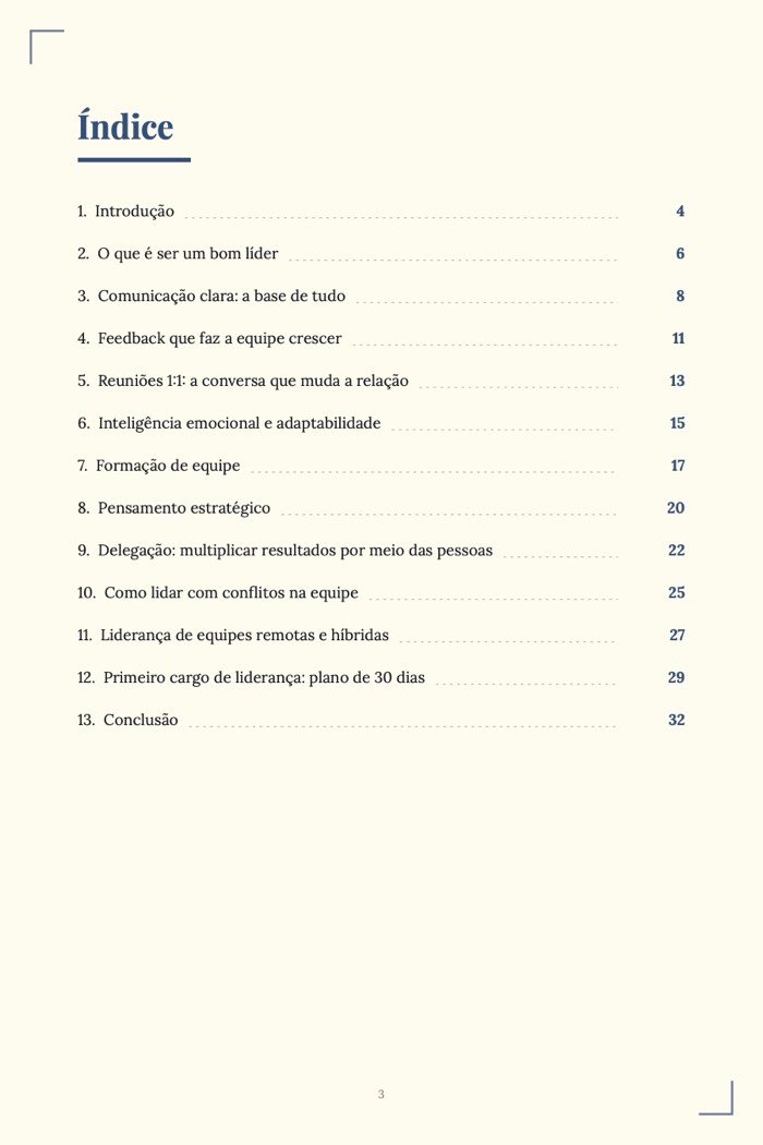 Página de exemplo 1 de Liderança na Prática