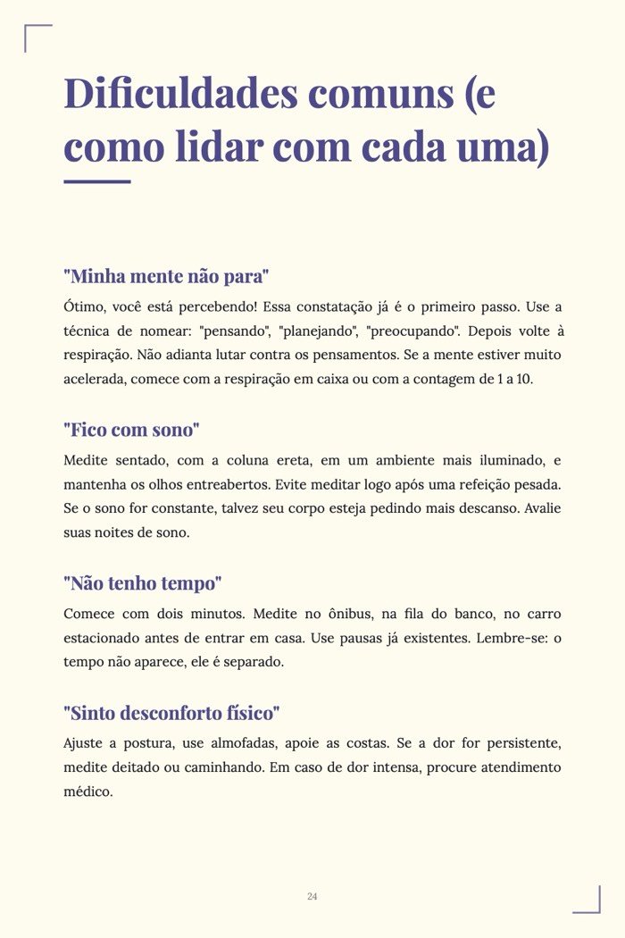 Página de exemplo 5 de O Poder da Meditação