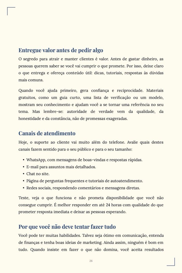 Página de exemplo 5 de Mentalidade de Sucesso