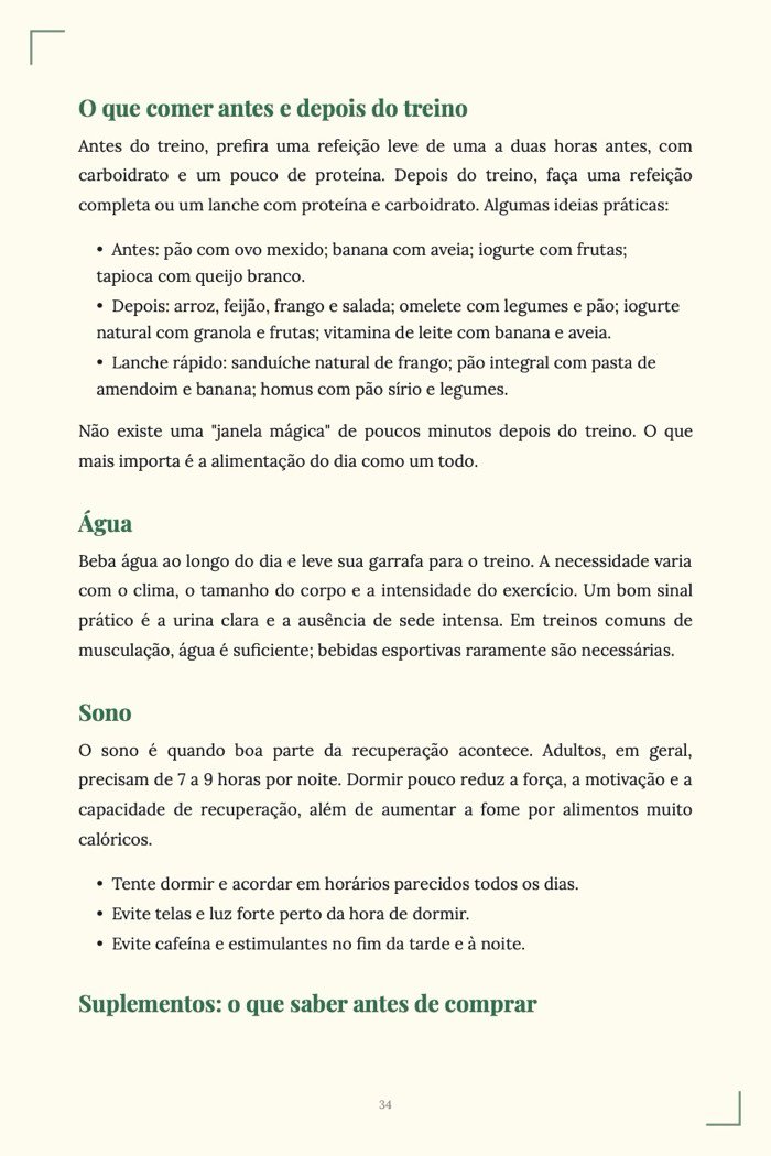 Página de exemplo 5 de Musculação para Iniciantes