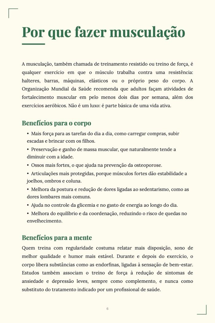 Página de exemplo 1 de Kit Fitness Total (3 e-books em PDF)