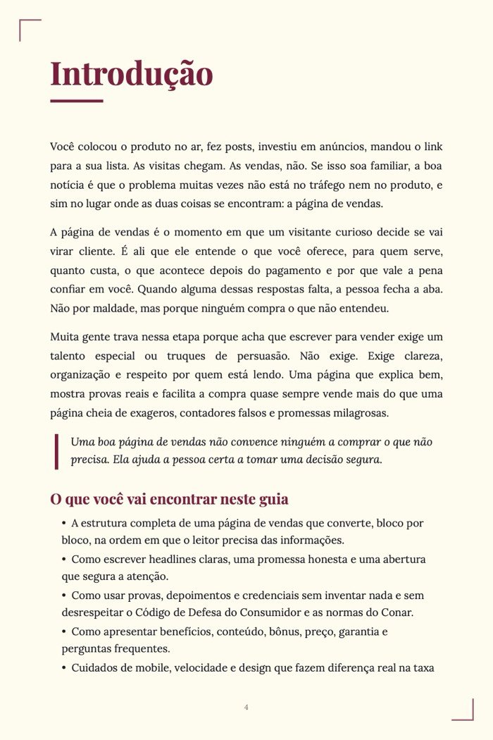 Página de exemplo 2 de Página de Vendas que Converte